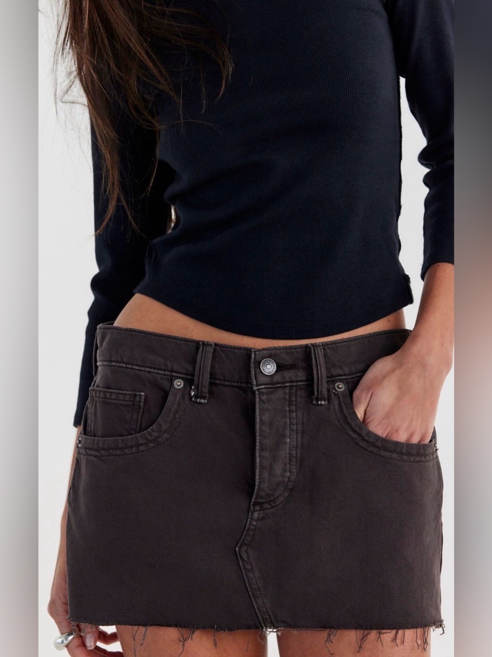 Lainey low-rise mini skirt NWOT chocolate